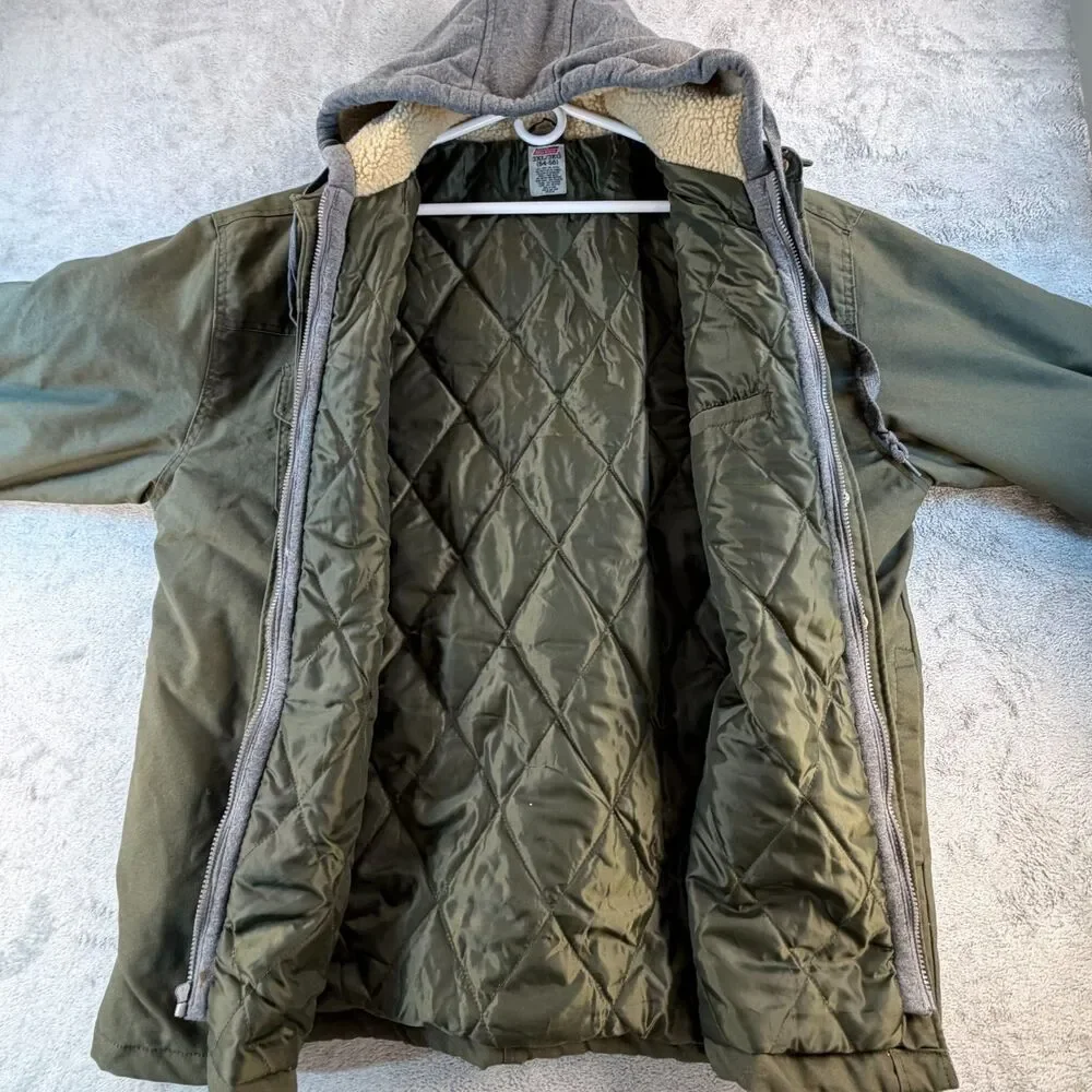 Dickies Hooded Work Jacket Mens 3XL Olive Insulated